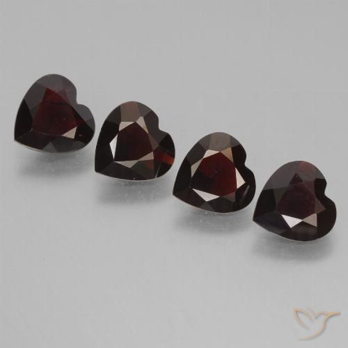 2.75ctw Naturel Rouge foncé Grenat pyrope, Cœur, VVS-VS