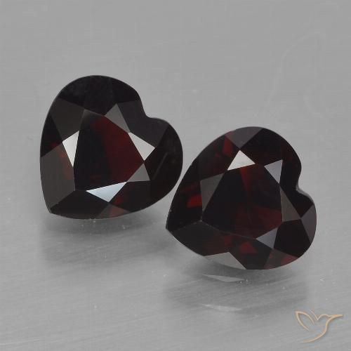 1.59ctw Naturel Rouge foncé Grenat pyrope, Cœur, VVS-VS