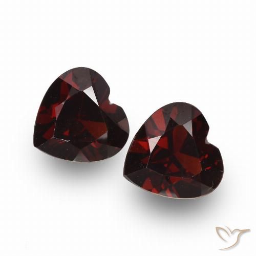 1.77ctw Naturel Rouge noirâtre Grenat pyrope, Cœur, VVS-VS