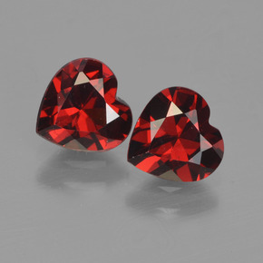Achetez naturel ct Rouge Grenat pyrope gems, Forme de coeur, En provenance Mozambique chez GemSelect. En stock, livraison internationale!