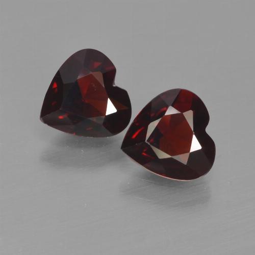Achetez naturel 1,48ct rouge grenat pyrope gems, forme de coeur, en provenance mozambique chez gemselect. en stock, livraison internationale!