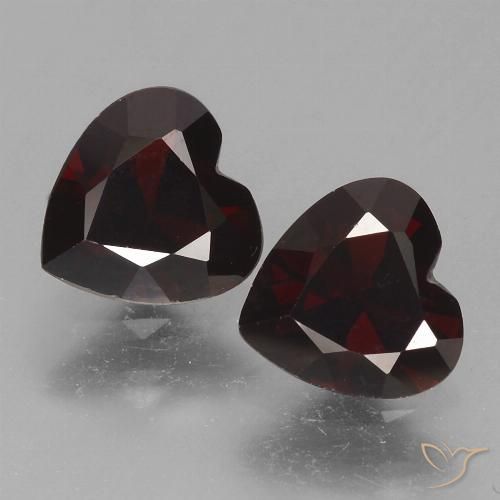 1.56ctw Naturel Rouge foncé Grenat pyrope, Cœur, VVS-VS