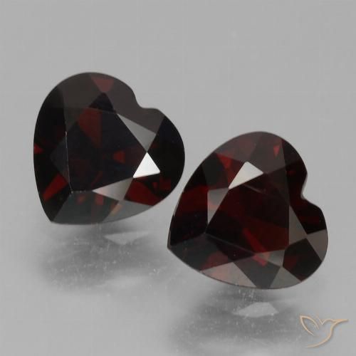 1.72ctw Naturel Rouge noirâtre Grenat pyrope, Cœur, VVS-VS