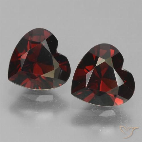 1.75ctw Naturel Rouge foncé Grenat pyrope, Cœur, VVS-VS
