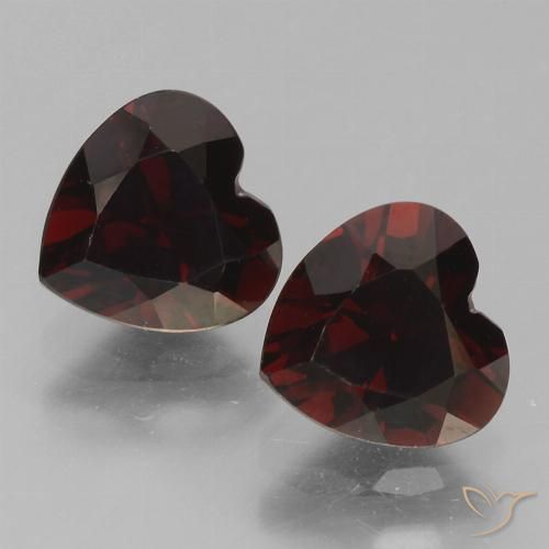 1.96ctw Naturel Rouge foncé Grenat pyrope, Cœur, VVS-VS