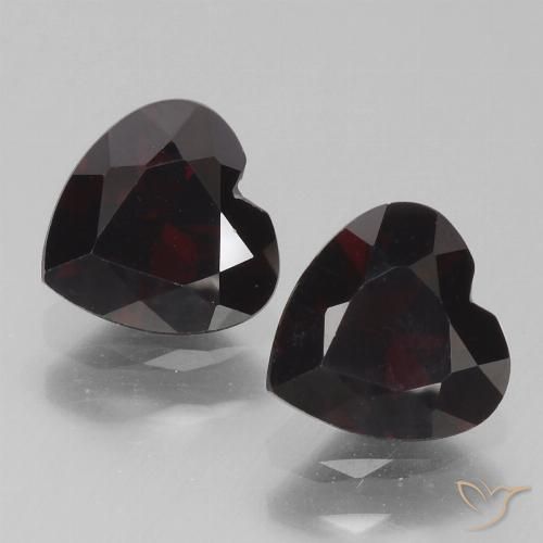 1.75ctw Naturel Rouge foncé Grenat pyrope, Cœur, VVS-VS