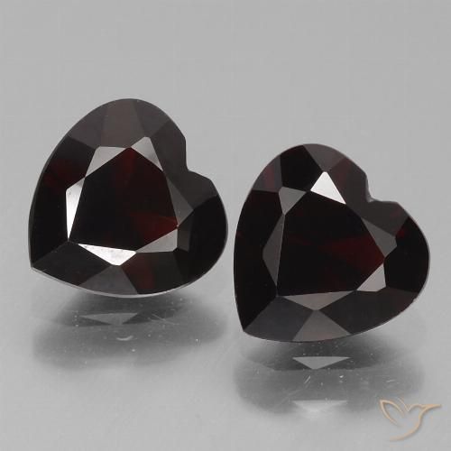 1.66ctw Naturel Rouge noirâtre Grenat pyrope, Cœur, VVS-VS