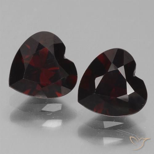 1.80ctw Naturel Rouge foncé Grenat pyrope, Cœur, VVS-VS