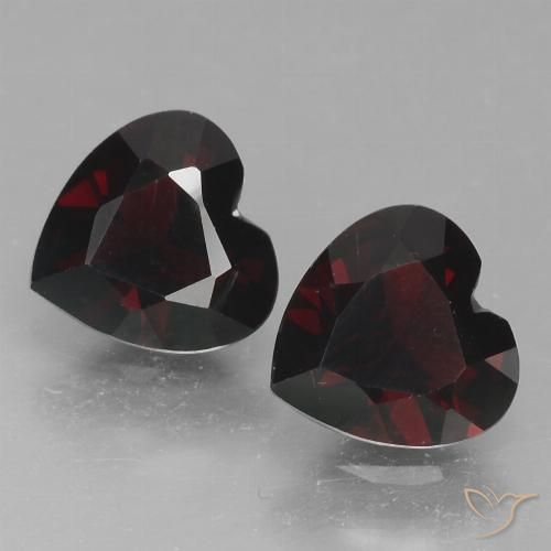 1.76ctw Naturel Rouge noirâtre Grenat pyrope, Cœur, VVS-VS