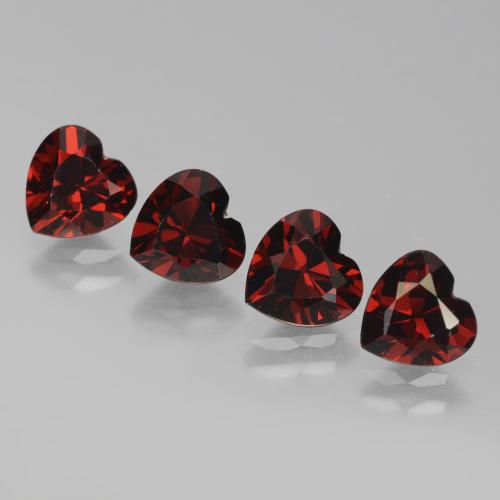 Achetez naturel 3,79ct rouge grenat pyrope gems, forme de coeur, en provenance mozambique chez gemselect. en stock, livraison internationale!