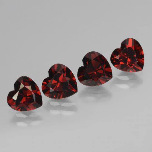 Achetez naturel 3,79ct rouge grenat pyrope gems, forme de coeur, en provenance mozambique chez gemselect. en stock, livraison internationale!