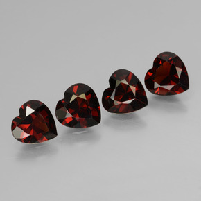 Achetez naturel 3.19ct Rouge noirâtre Grenat pyrope gems, Forme de coeur, En provenance Mozambique chez GemSelect. En stock, livraison internationale!
