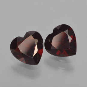Achetez naturel 1,65ct rouge grenat pyrope gems, forme de coeur, en provenance mozambique chez gemselect. en stock, livraison internationale!