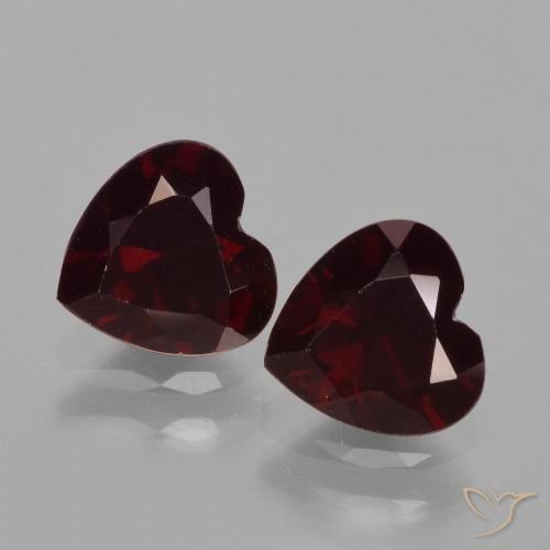 1.91ctw Naturel Rouge foncé Grenat pyrope, Cœur, VVS-VS