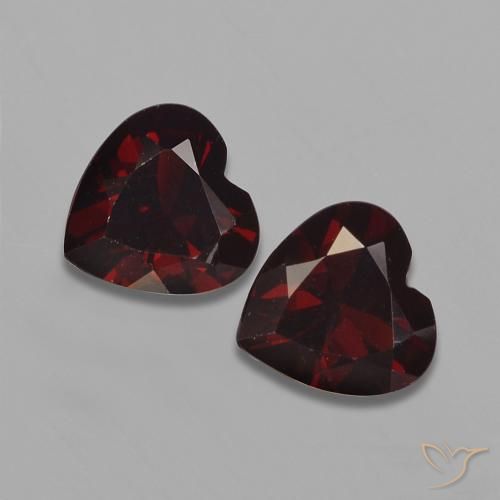 1.68ctw Naturel Rouge foncé Grenat pyrope, Cœur, VVS-VS