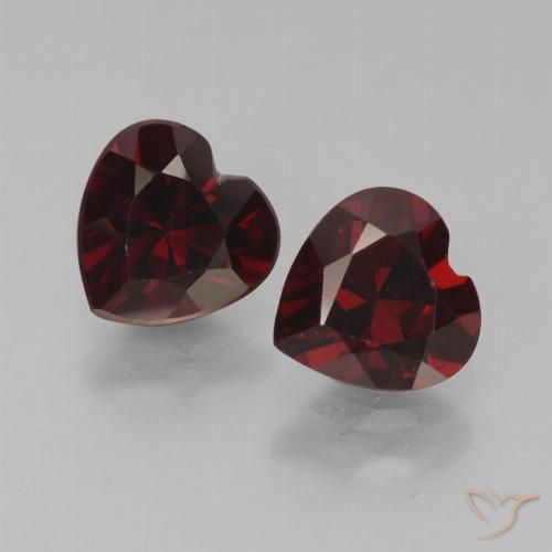 1.95ctw Naturel Rouge noirâtre Grenat pyrope, Cœur, VVS-VS