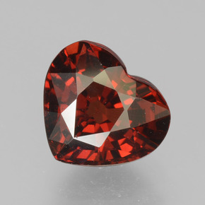 Grenat pyrope rouge naturelle forme de coeur, 2,00 ct, VS