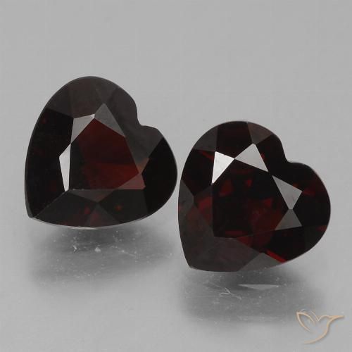 1.63ctw Naturel Rouge foncé Grenat pyrope, Cœur, VVS-VS