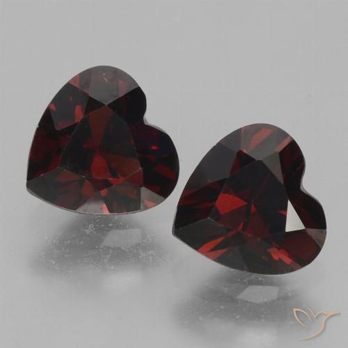 1.80ctw Naturel Rouge foncé Grenat pyrope, Cœur, VVS-VS