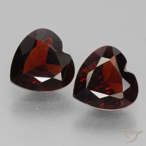 1.61ctw Naturel Rouge noirâtre Grenat pyrope, Cœur, VVS-VS