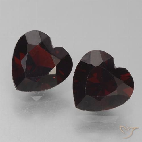 1.64ctw Naturel Rouge foncé Grenat pyrope, Cœur, VVS-VS