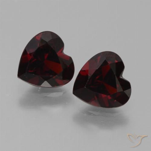 1.90ctw Naturel Rouge noirâtre Grenat pyrope, Cœur, VVS-VS