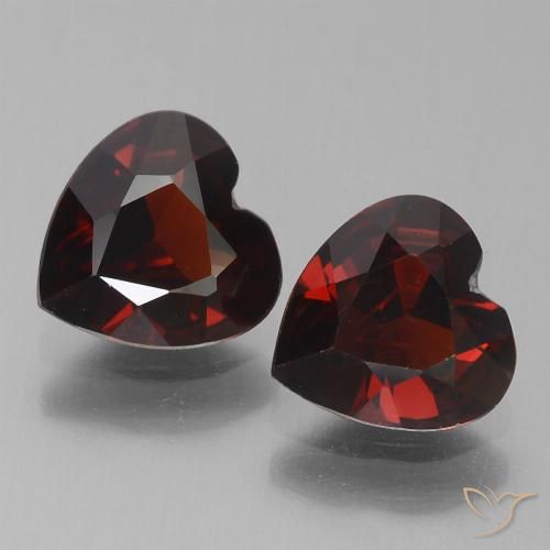 1.55ctw Naturel Rouge foncé Grenat pyrope, Cœur, VVS-VS