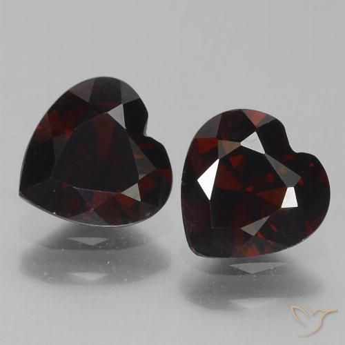 1.63ctw Naturel Rouge foncé Grenat pyrope, Cœur, VVS-VS