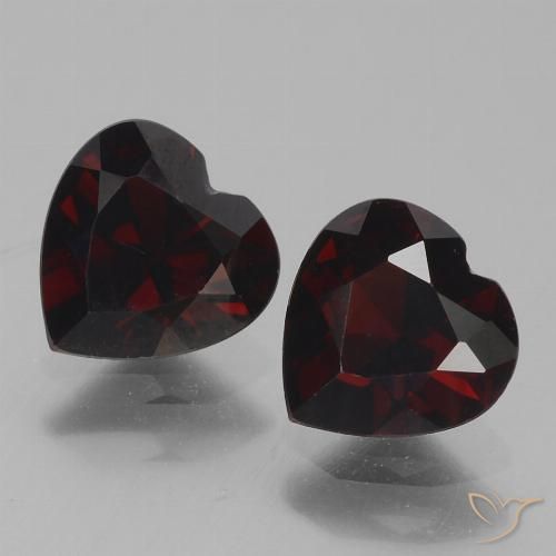 1.65ctw Naturel Rouge foncé Grenat pyrope, Cœur, VVS-VS