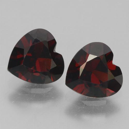 Achetez naturel 1,74ct rouge grenat pyrope gems, forme de coeur, en provenance mozambique chez gemselect. en stock, livraison internationale!