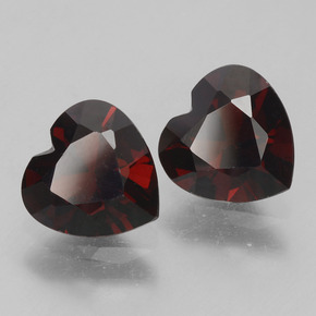 Achetez naturel 1,74ct rouge grenat pyrope gems, forme de coeur, en provenance mozambique chez gemselect. en stock, livraison internationale!