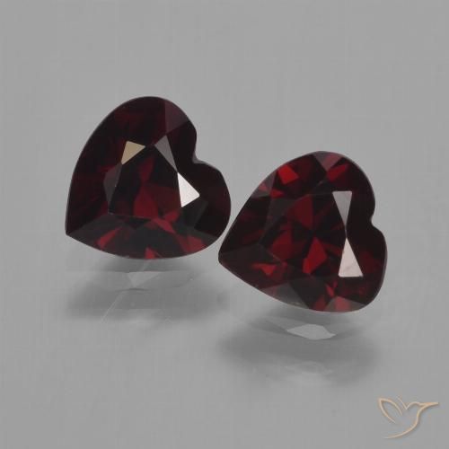 1.75ctw Naturel Rouge foncé Grenat pyrope, Cœur, VVS-VS