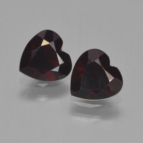 Achetez naturel 1,64ct rouge grenat pyrope gems, forme de coeur, en provenance mozambique chez gemselect. en stock, livraison internationale!