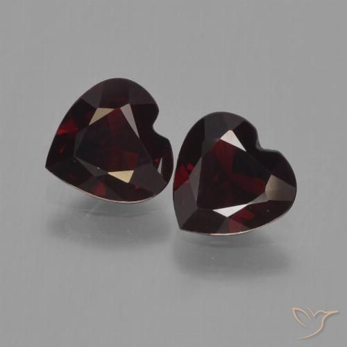 1.62ctw Naturel Rouge foncé Grenat pyrope, Cœur, VVS-VS