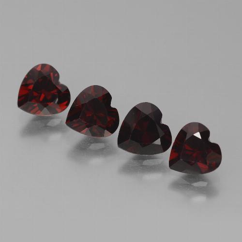 Achetez naturel 3,86ct rouge grenat pyrope gems, forme de coeur, en provenance mozambique chez gemselect. en stock, livraison internationale!
