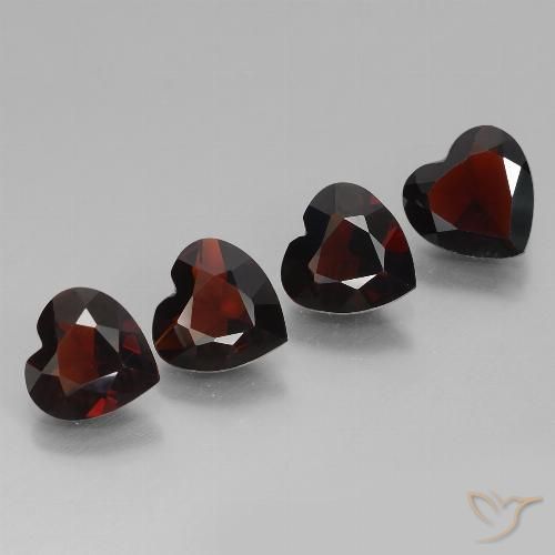 3.07ctw Naturel Rouge noirâtre Grenat pyrope, Cœur, VVS-VS