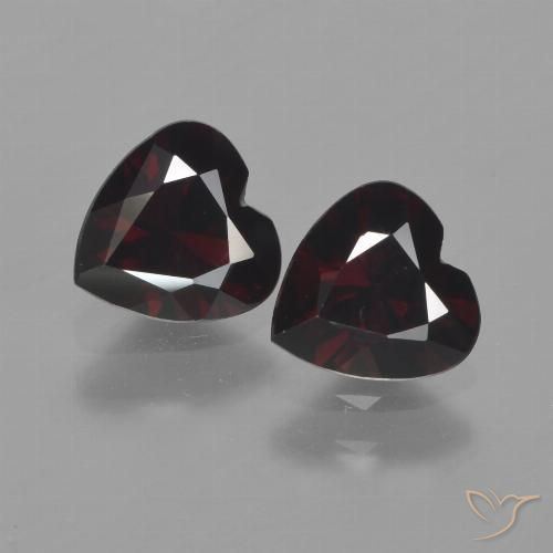 1.67ctw Naturel Rouge foncé Grenat pyrope, Cœur, VVS-VS