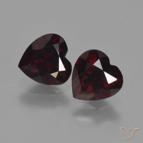 1.84ctw Naturel Rouge noirâtre Grenat pyrope, Cœur, VVS-VS