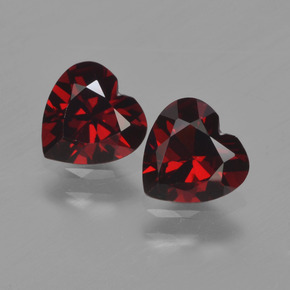Achetez naturel 1.65ct Rouge foncé Grenat pyrope gems, Forme de coeur, En provenance Mozambique chez GemSelect. En stock, livraison internationale!