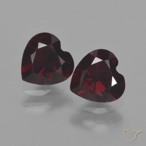 1.88ctw Naturel Rouge noirâtre Grenat pyrope, Cœur, VVS-VS