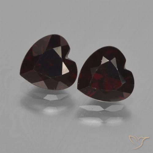 2.00ctw Naturel Rouge noirâtre Grenat pyrope, Cœur, VVS-VS
