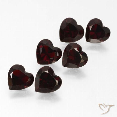 5.18ctw Naturel Rouge noirâtre Grenat pyrope, Cœur, VVS-VS