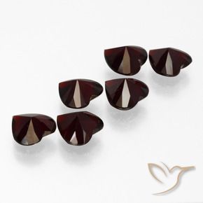 Shop natural 5.18ct Rouge noirâtre Grenat pyrope gems, Cœur, from Mozambique at GemSelect. In stock, global shipping!