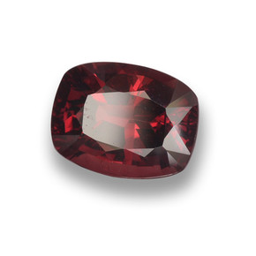 Grenat pyrope Rouge naturelle Coupe coussin, 2.87 ct, VS