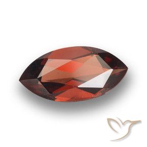 Grenat pyrope Rouge merlot naturelle Marquise, 1.89 ct, VVS-VS