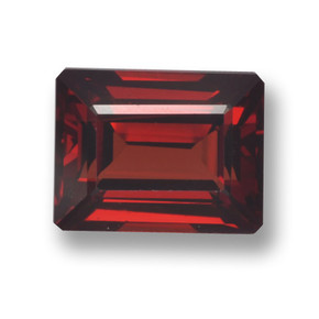 Grenat pyrope rouge naturelle taille émeraude, 3,38 ct, VVS
