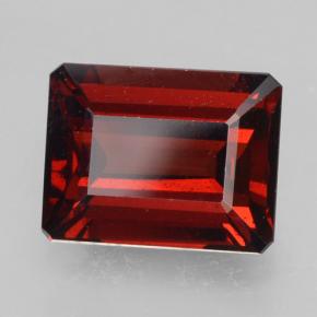 Grenat pyrope rouge naturelle taille émeraude, 3,04 ct, VS