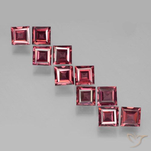 3.83ctw Naturel Rouge foncé Grenat pyrope, Carré, VVS-VS