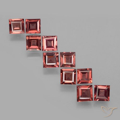 3.86ctw Naturel Rouge écarlate léger Grenat pyrope, Carré, VS
