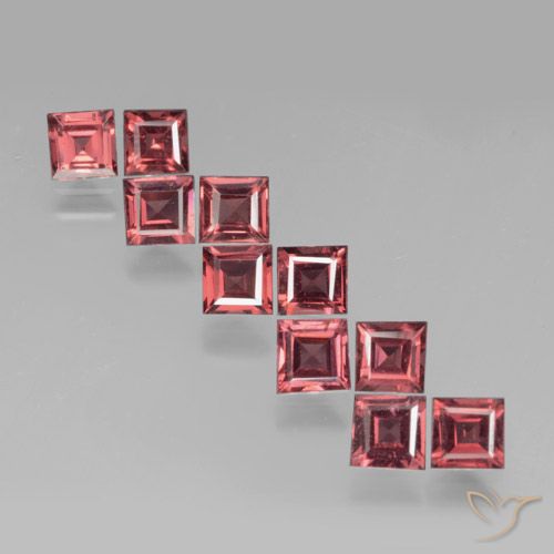 3.84ctw Naturel Rouge moyen-foncé Grenat pyrope, Carré, VS
